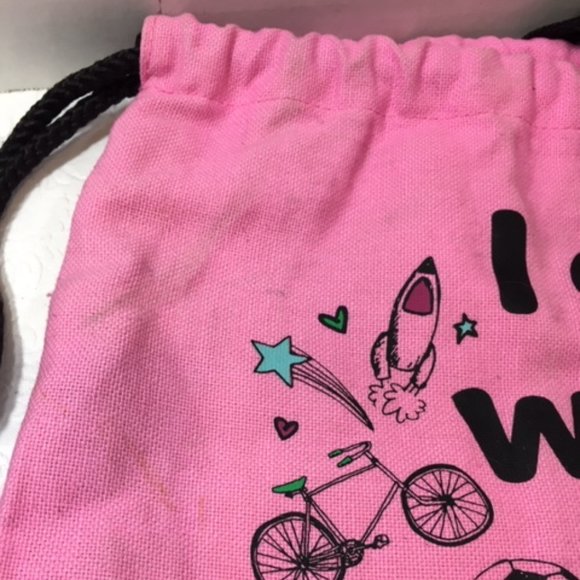 Pink Girl Scouts Sling Backpack w/ Drawstring Closure 15"x14.5" - Picture 8 of 15